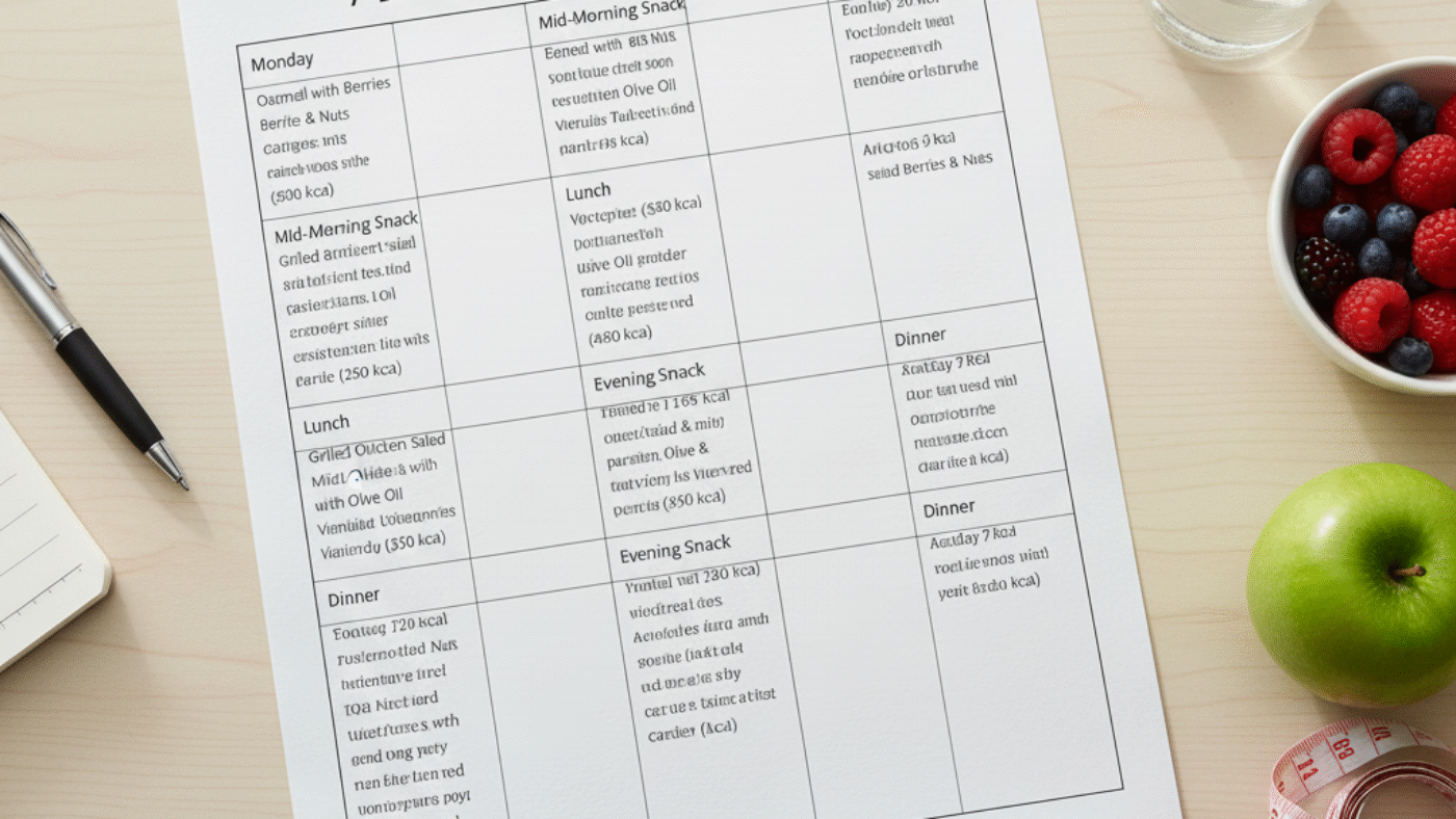 Diet Chart for Weight Loss
