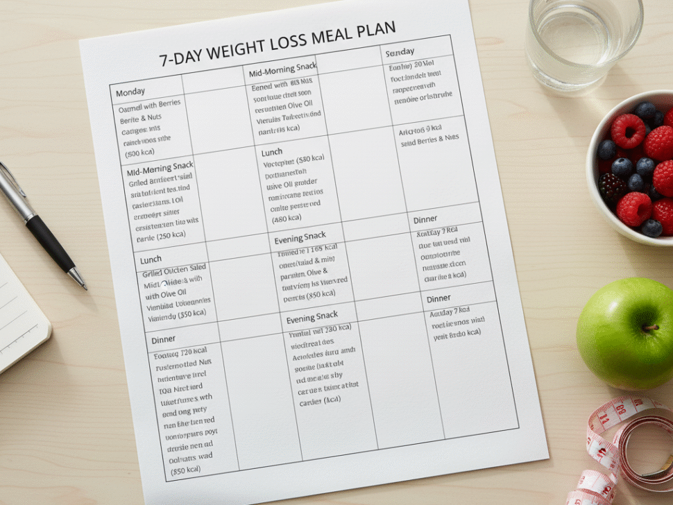 Diet Chart for Weight Loss